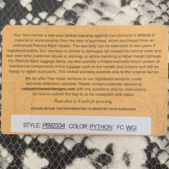 Patricia Nash Vallina Leather Clutch Crossbody Kiss Lock Black Python Li… - Picture 7 of 12